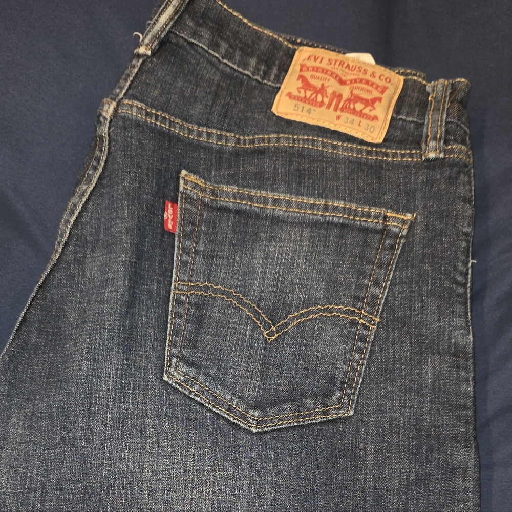 Levi's Men's Classic 514 Indigo Straight Jeans 34 X 30